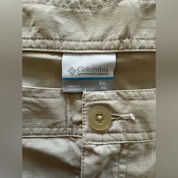 Men’s Plus Size Beige Convertible Omni Shade Moisture Wicking Nylon Pants 54x30 - Picture 3 of 10